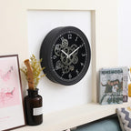 CLXEAST 15 Inch Real Moving Gear Wall Clock, Vintage Industrial Steampunk Metal - Image 7