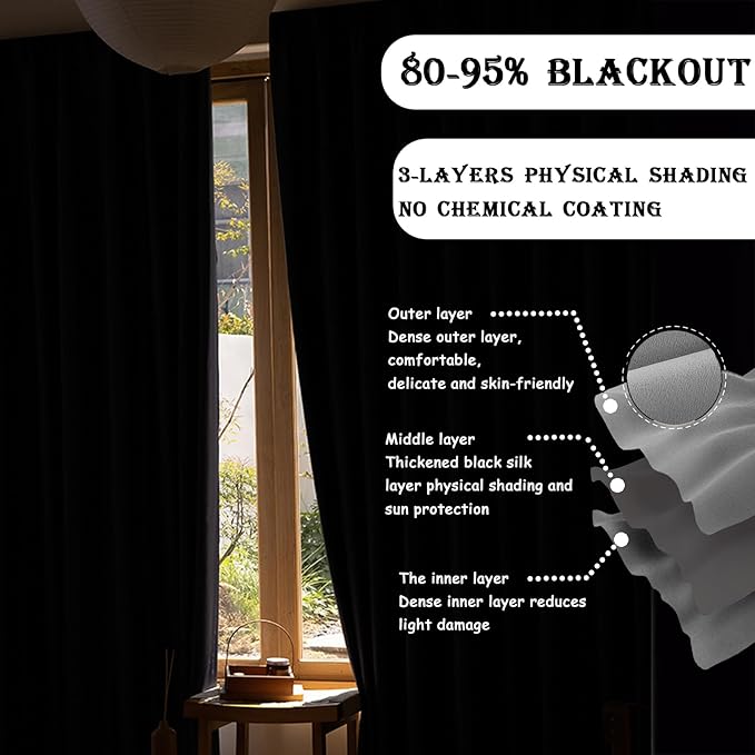 Room Divider Curtains for Ceiling Track Rod, 15 ft Wide x 9 ft Tall, Dark Grey - Image 4