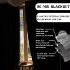 Room Divider Curtains for Ceiling Track Rod, Noise Reduction Privacy Panel for - Image 3