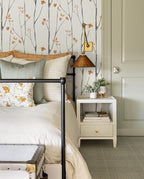 Timeet Boho Peel and Stick Wallpaper Floral Wall Paper Tree Contact Paper White - Image 3