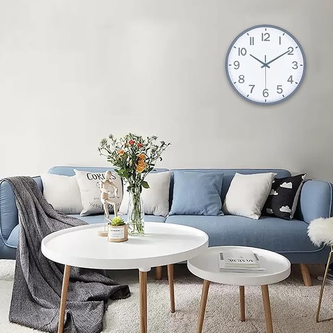 Wall Clocks Battery Operated 10 inch Modern Wall Clock, Silent Non Ticking Wall - Image 7