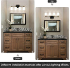 FonmYim Black and Gold Bathroom Light Fixtures, 4-Light Modern Vanity Light - Image 4