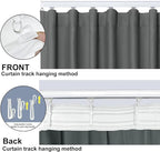 Room Divider Blackout Curtain Track Curtains Wall Dividers Panels Screen - Image 5