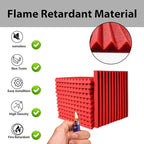 56 Pack Acoustic Foam Panels |1 "x12 "x12" Rapid Recovery Acoustic Wall Panels - Image 3