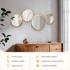 Large Decorative Wall Mirror, Modern Gold Wall Art Mirrors - Image 5