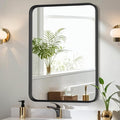 Bathroom Mirror for Wall, 36x24 Inch Rounded Rectangle Mirror, Tempered Glass by Atilioo