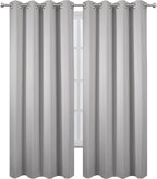 LEMOMO Blackout Curtains 66 x 95 inch/Light Grey Curtains Set of 2 - Image 2