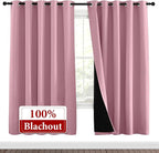 NICETOWN Crystal Pink Full Shade Curtain Panels, Pair of Energy Smart & Noise - Image 2