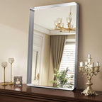 Easly Silver Bathroom Mirror for Wall, 36x24 Inch Rectangular Aluminum Alloy - Image 2