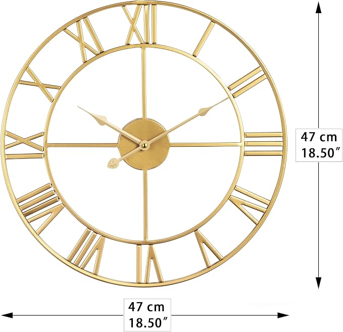 LEIKE Large Modern Wall Clocks, Silent Non Ticking, Battery Operated Roman - Image 9