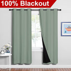 NICETOWN 100% Blackout Window Curtain Panels, Full Light Blocking Drapes - Image 2
