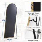 DUMOS 56"x15" Arched Full Length Floor Mirror, Full Body Mirror - Image 2