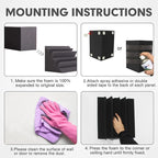 8 Pack - Bass Traps Acoustic Foam Corner, High Density and Fire-Proof Acoustic - Image 6