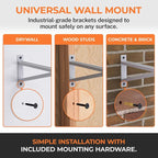 Heavy Duty Metal Brackets for Garage Wall Shelving, Modular Wall Mounted - Image 5