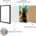 Hamduker Van Gogh Wall Art Cat Poster Starry Night Funny Bathroom Vintage Wall - Image 2