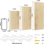 YGEOMER Floating Shelves for Wall, Different Sizes Natural Wood Wall Shelves - Image 3