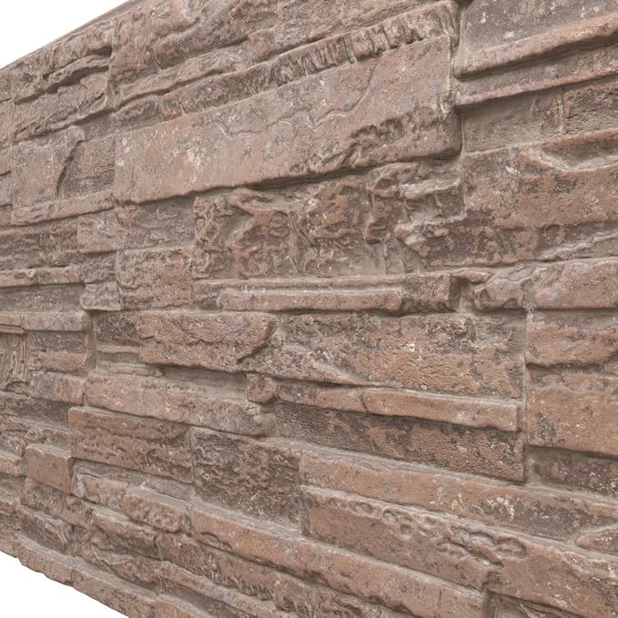 EverStone Cascade Faux Stone Panel, 48 5/8"W x 24 3/4"H x 1 1/4"D, Mount Vernon - Image 7