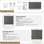 AOSKY Linen Roller Blinds Shades - Image 6