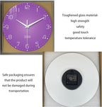 XNM Round Purple Wall Clock for Women 14 Inch Minimalist Wall Clocks for - Image 6