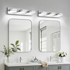 360° Rotate 3-Light LED Bathroom Vanity Light Fixtures, 1300LM Acrylic Chrome - Image 6