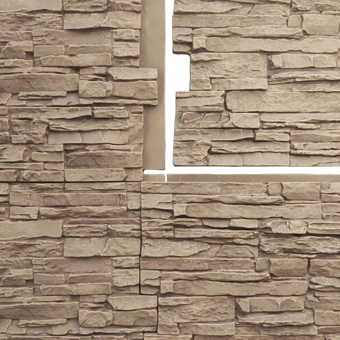 EverStone Canyon Ridge Faux Stone Panel, 45 3/4"W x 24 1/2"H x 1 1/4"D - Image 9