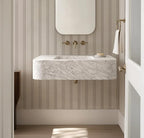 RollsRolla Modern Brown and White Striped Peel and Stick Wallpaper, French by RollsRolla