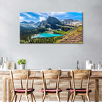 Mountain Canvas Wall Art Teal Saint Mary Lake Landscape Wall Decor Glacier - Image 5