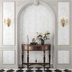 YENHOME Velvet Wallpaper Peel and Stick Textured 17.7"X200" White Velvet Peel - Image 6