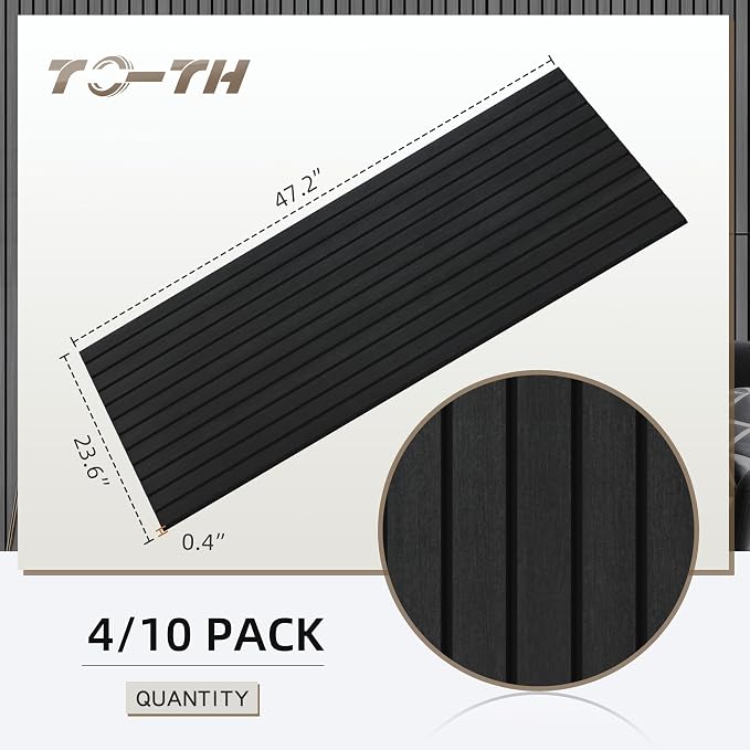 TO-TH Wood-Look Acoustic Wall Panels, 10 Pack 47.2” x 23.6” Acoustic Panels - Image 8