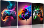 BGFCE Gaming Room Decor Canvas Wall Art Set of 3 by BGFCEWallArt
