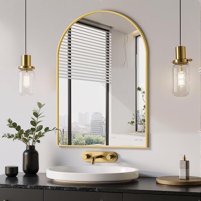 Delma Arched Bathroom Mirror, Living Room and Entryway by Delma
