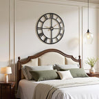 Vantic 32 Inch Large Wall Clock, Roman Numeral Metal Oversized Wall Clocks - Image 7