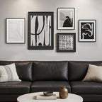 Framed Black and White Abstract Wall Art - Image 3