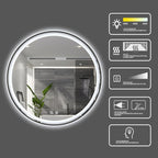 Itrue 36 Inch LED Bathroom Round Mirror, Adjustable Color Temp & Brightness - Image 2