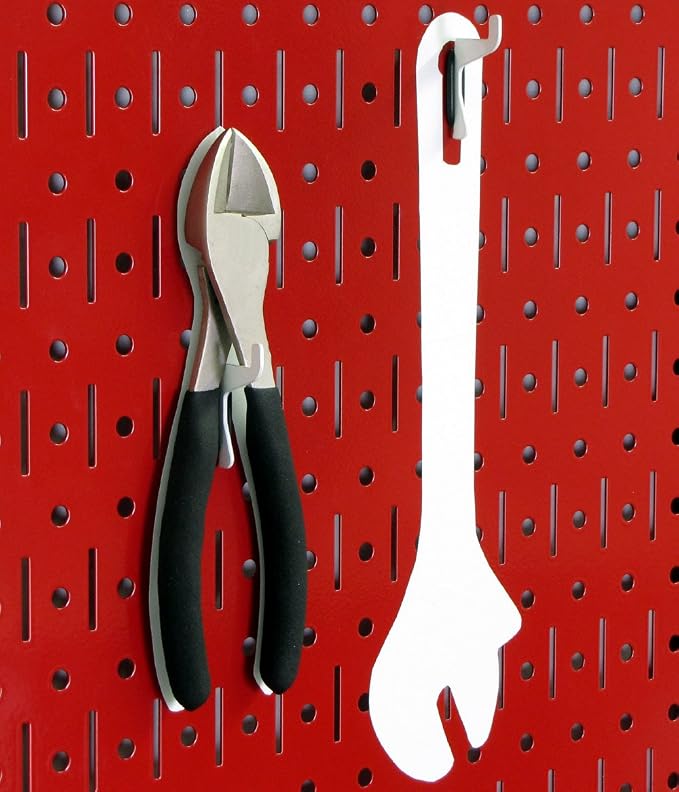 Wall Control Pegboard 32in x 16in Red Metal Pegboard Tool Board Panel - Image 7