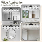 Crystal Bathroom Light Fixtures, Bathroom Lighting Fixtures Over Mirror - Image 6