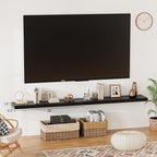 Heimlove Floating Shelves for Wall 36 Inches Long, 9.3" Deep Black Floating - Image 2