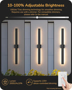 EDISHINE 2 Pack Modern Outdoor Wall Lights Dimmable, 39.3" Linear Led Exterior - Image 5