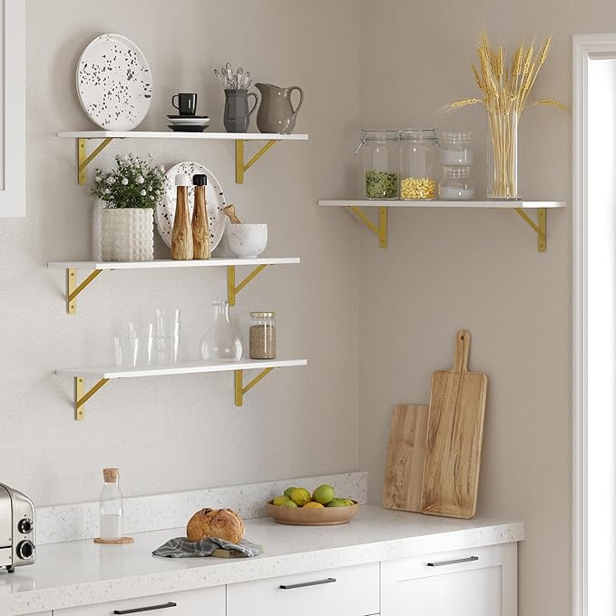 DINZI LVJ Long Wall Shelves, 31.5Inch Wall Mounted Shelves, Floating Shelves - Image 5