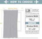 ChrisDowa Room Divider Curtain 90 Inches Long, Wide Blackout Sliding Door - Image 6