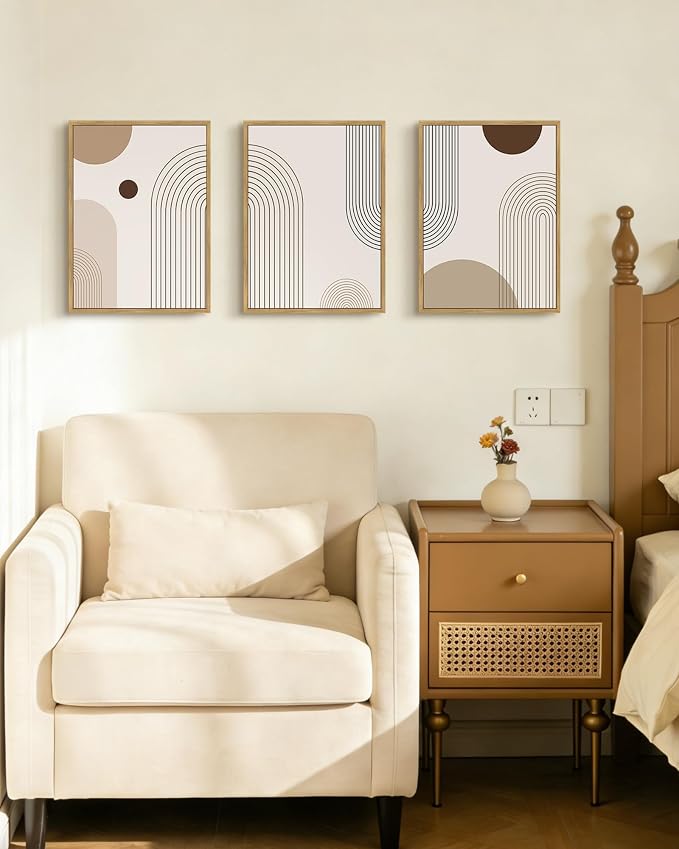 PHOPAGO Boho Wall Art Minimalist Bohemain Framed Wall Printing 11x14in Abstract - Image 9