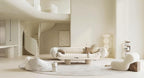 Dimoon 118''x15.7'' Cream Skin Peel and Stick Wallpaper Contact Paper Modern - Image 8