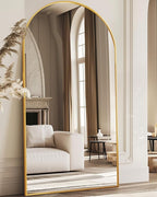 Antok 81" x41” Arched Full Length Floor Mirror, Free Standing/Wall Mount/Leaning - Image 2