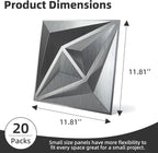 AMZDEPOT 3D Wall Panels for Interior Wall Decor, 3 Layout Options PVC Textured - Image 2