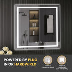 LOAAO 30"X30" LED Mirror for Bathroom, Lighted Bathroom Mirror - Image 6