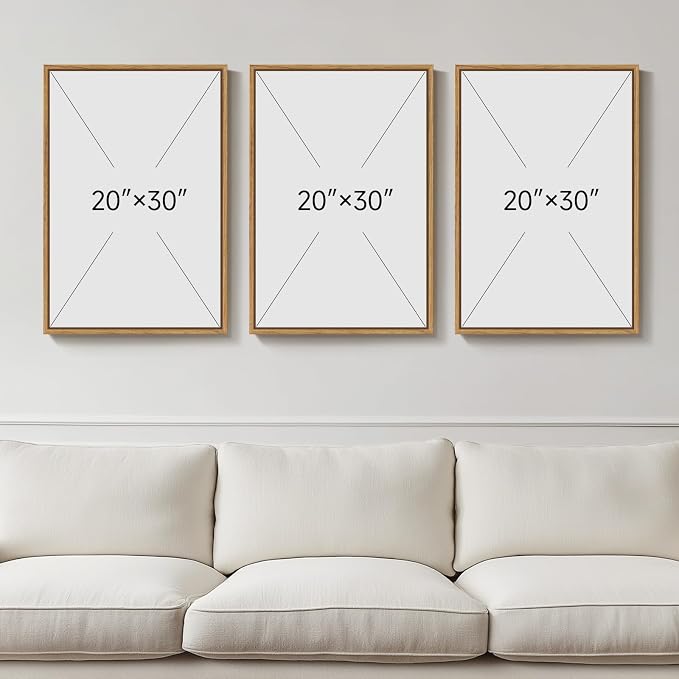Large Framed Abstract Boho Wall Art - Image 9