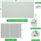 RELIANCER PVC Slat Wall Panels, 4ft by 8ft Garage Wall Organizer Storage System - Image 2