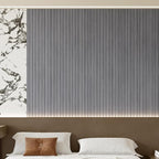Yutianli PVC Slat Wall Panel Peel and Stick 118"x 15.7" Faux Wood Slat Panel - Image 3