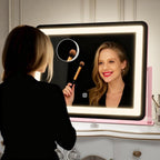 ROLOVE 22x16 Inch Pink Vanity Mirror - Image 6