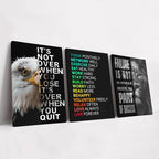 KAWAHONE Motivational Wall Art -Bald Eagle and Lion Inspirational Picture by KAWAHONE